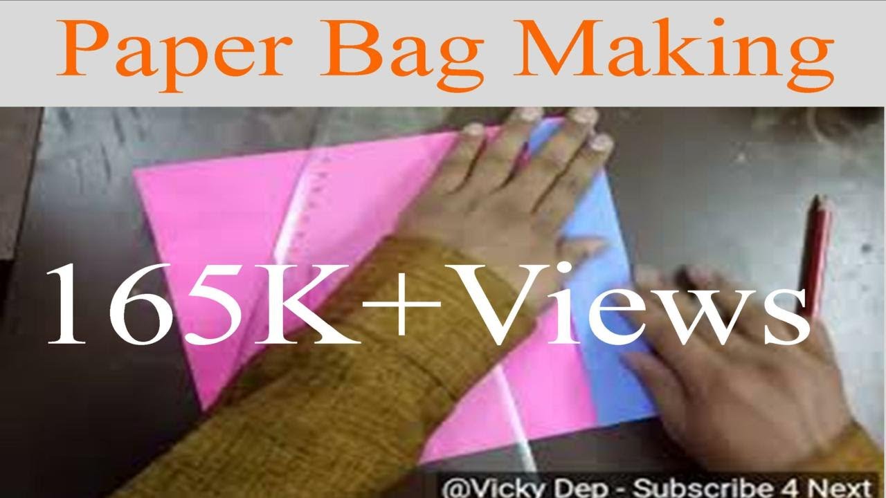 Paper bag making YouTube