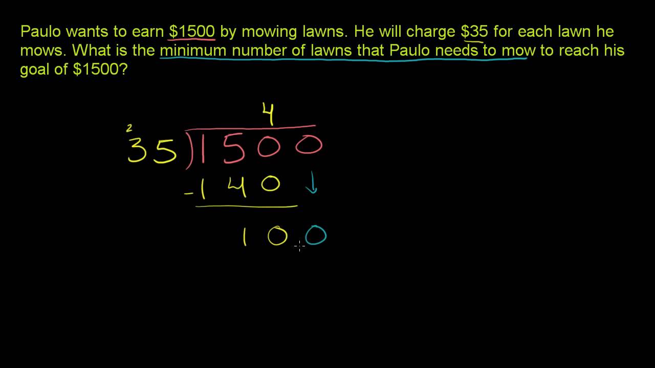 Dev Math 31 Dividing Whole Numbers and Applications 6