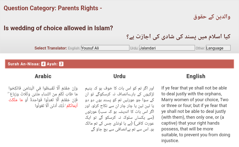 How Many Marriages Are Allowed in Islam in Urdu