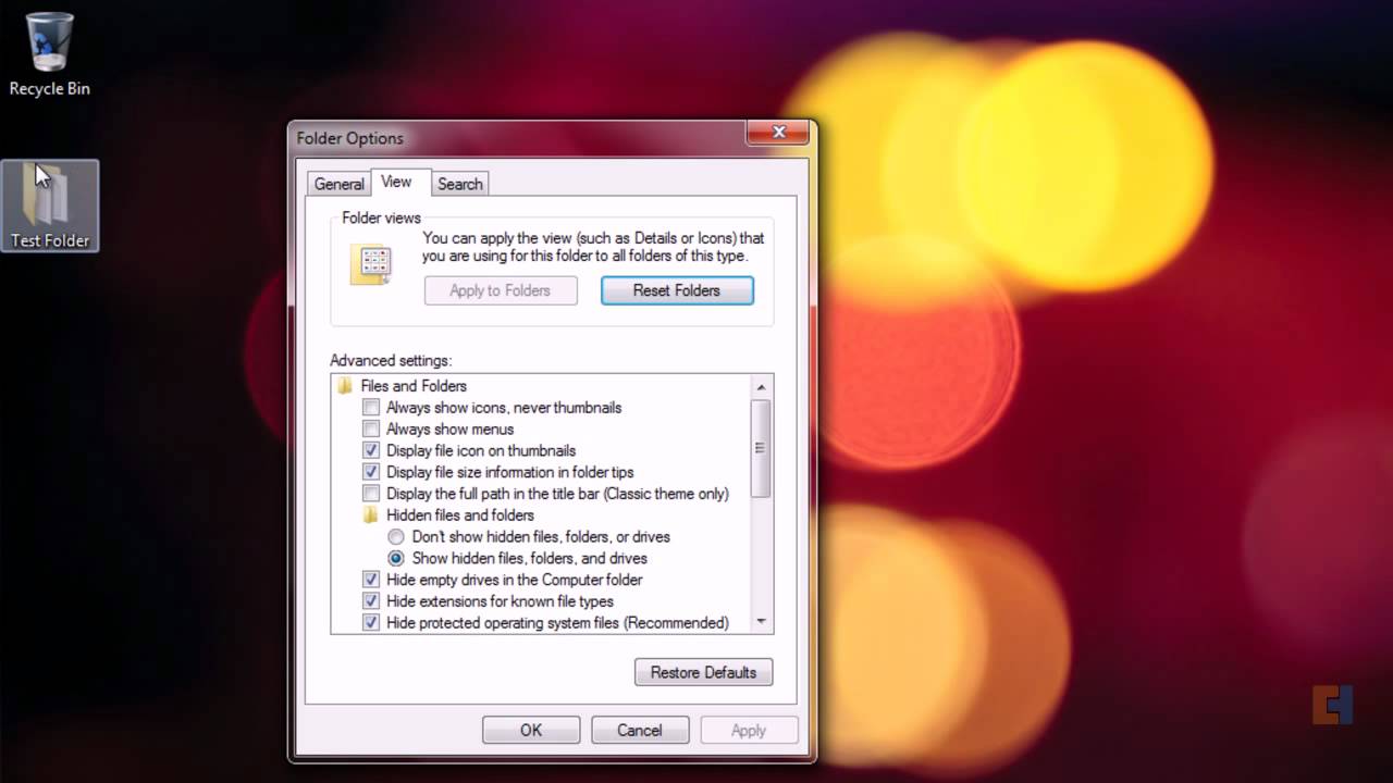 How To View Hidden Files  Folders In Windows 7  create them  YouTube