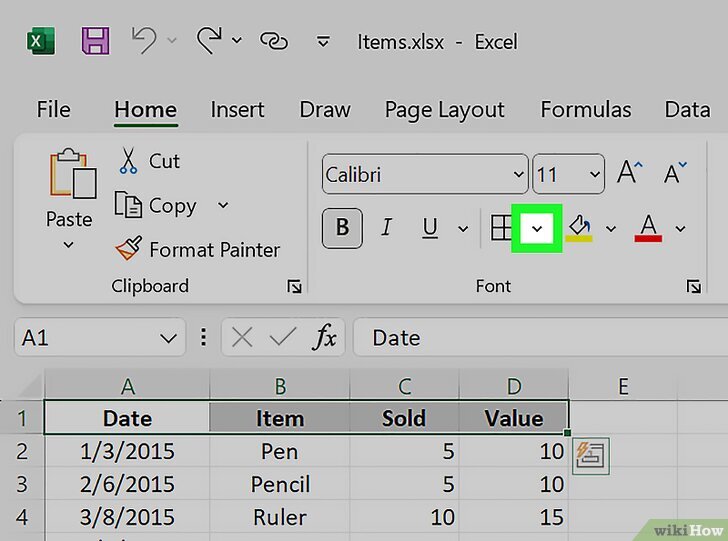 How to Insert Cell Borders in Microsoft Excel 2 Easy Ways