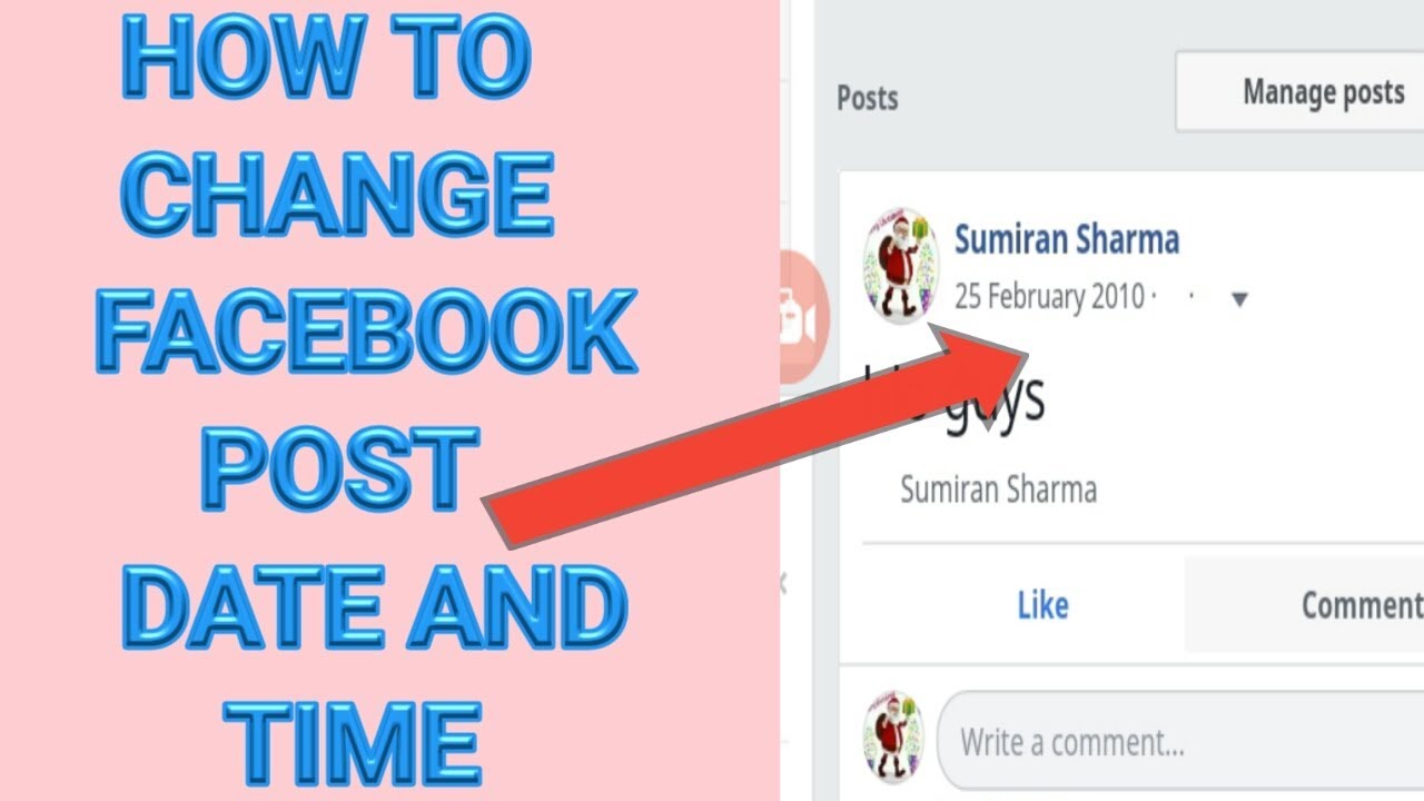 How To Change Facebook Post Date And Time  Fb Id K Post Ki Date Kese 