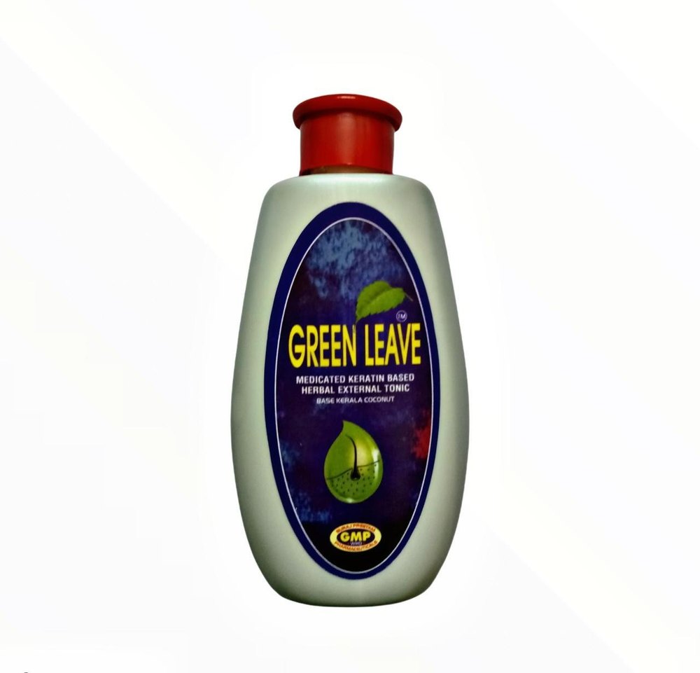 Herbal Anti Dandruff Green Leave Packaging Type Plastic Bottle Oil 