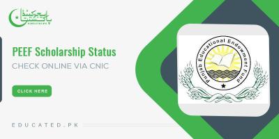 How to Check PEEF Scholarship in Urdu
