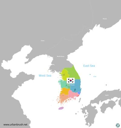 How Many Cities Are in South Korea in Urdu