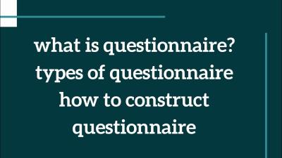 How to Adapt Questionnaire in Research in Urdu
