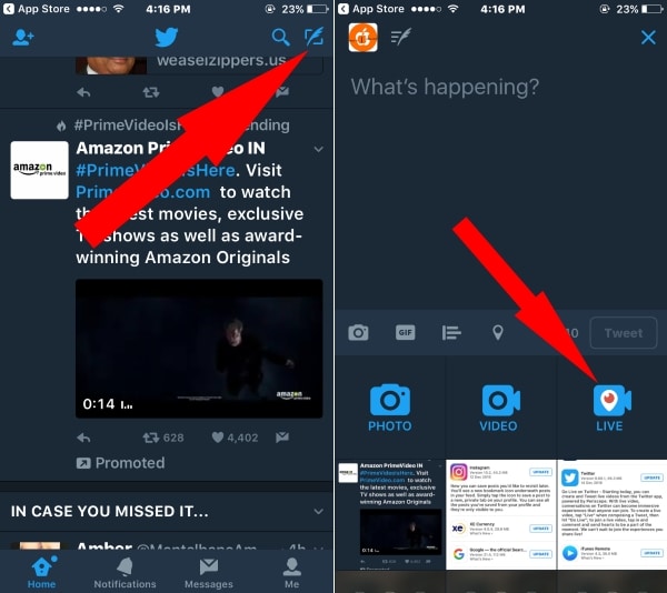 How to Stream live video on Twitter from iPhone iPad